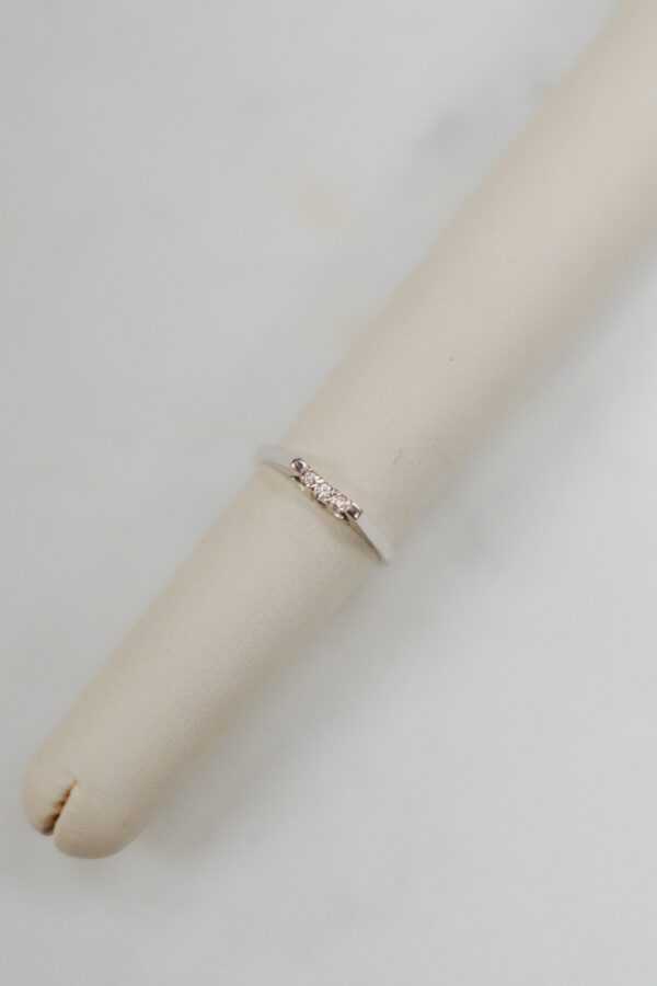 14k white Cathedral Diamond Band