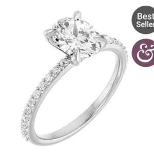 Engagement ring for 8x6 oval center